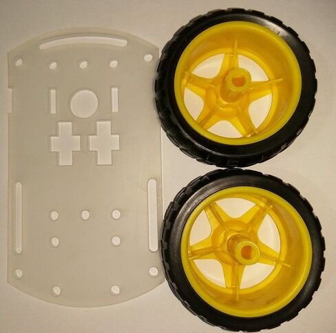 مجموعة روبوت دفع بعجلتين مع هيكل ومحرك بو وعجلات ومشابك لاردوينو من اولاتوس in Kuwait