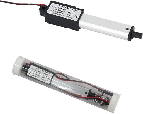 المحرك الخطي الكهربائي الصغير Erfo، 12 فولت 1.2 بوصة، 90 نيوتن/20.3 رطل، السرعة 9.5 مم/الثانية، مشغل الحركة الكهربائية الصغيرة، المحرك الخطي الصغير 12 فولت تيار مستمر مع دعامات تثبيت in Kuwait