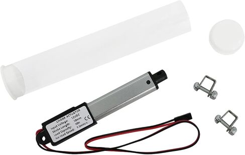 المحرك الخطي الكهربائي الصغير Erfo، 12 فولت 1.2 بوصة، 90 نيوتن/20.3 رطل، السرعة 9.5 مم/الثانية، مشغل الحركة الكهربائية الصغيرة، المحرك الخطي الصغير 12 فولت تيار مستمر مع دعامات تثبيت in Kuwait