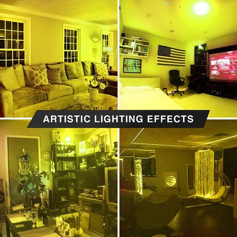 Bluex Bulbs 2 Pack BlueX LED A19 Yellow Light Bulb - 9W (60Watt Equivalent) - E26 Base LED Bulb, Party Decoration, Porch, Home Lighting, Holiday Lighting, Decorative Illumination in Saudi Arabia