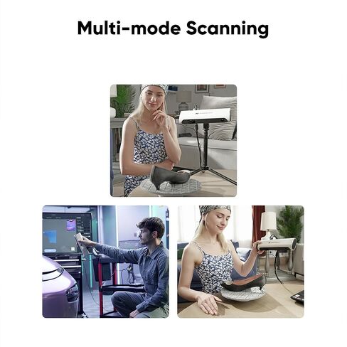 3DMakerpro Lynx 3D Scanner دقة 0.1 مم، سرعة مسح سريعة 10 إطارات في الثانية مع نطاق مسح ذكي واسع النطاق، برنامج مسح ثلاثي الأبعاد مجاني، دعم فحص الجسم وإعادة بناء السيارة - مجموعة متميزة in Kuwait