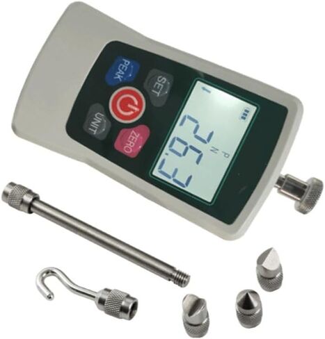 مقياس سحب الزناد 5N/.5kg/1.1lb/20oz، مقياس شد الحزام مع 6 ملحقات لقياس القوة M6 وشاشة LCD بإضاءة خلفية، مقياس ديناميكي رقمي لقياس قوة السحب مع حقيبة محمولة in Kuwait