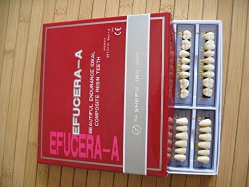 24 لوحة 28X1 A1 طقم أسنان شنغهاي أكريليك راتينج أسنان مقاس 22 in Kuwait