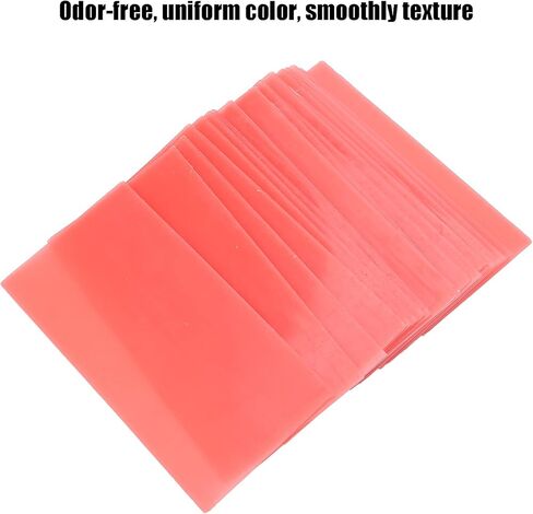 مادة مساعدة لطبيب الأسنان 18 قطعة من شمع طبيب الأسنان للأسنان، شمع تشكيل قاعدة الأسنان، لوحة قاعدة الأسنان، قالب شمع صب ورقة الشمع، مادة أسنان، لوحة قاعدة شمع الأسنان الحمراء in Kuwait