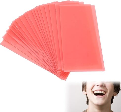 مادة مساعدة لطبيب الأسنان 18 قطعة من شمع طبيب الأسنان للأسنان، شمع تشكيل قاعدة الأسنان، لوحة قاعدة الأسنان، قالب شمع صب ورقة الشمع، مادة أسنان، لوحة قاعدة شمع الأسنان الحمراء in Kuwait