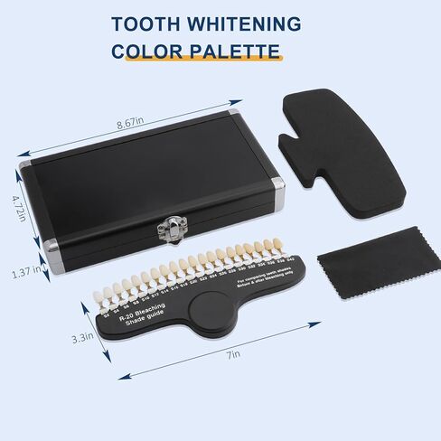 Healthible Dental Shade Guide Professional 3D R-20 Tooth Whitening Shade Chart with 20 Colors Teeth Shade Guide with Mirror in Saudi Arabia