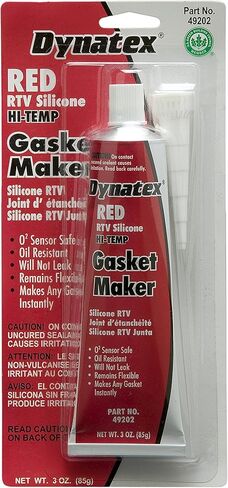 Dynatex 49202 Low Volatile RTV Silicone Gasket Maker, 0 to 650 Degree F, 3 oz Carded Tube, Red (Pack of 12) in Saudi Arabia
