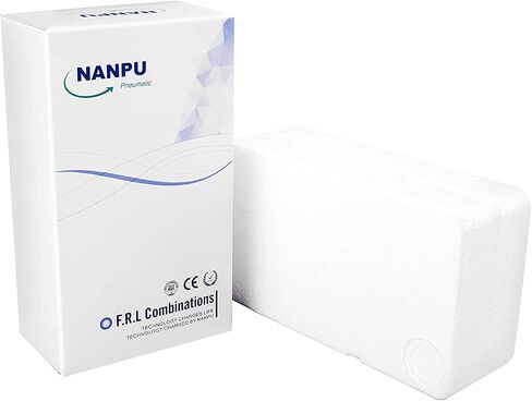 NANPU 3/8" NPT Air Drying System - Double Air Filters, Air Pressure Regulator Combo - Semi-Auto Drain, Poly Bowl in Saudi Arabia