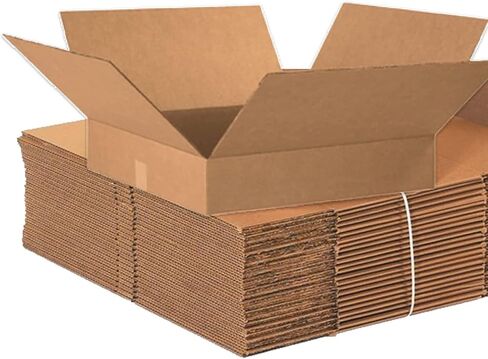 AVIDITI Shipping Boxes Flat 20"L x 20"W x 4"H, 10-Pack | Corrugated Cardboard Box for Packing, Moving and Storage in Saudi Arabia
