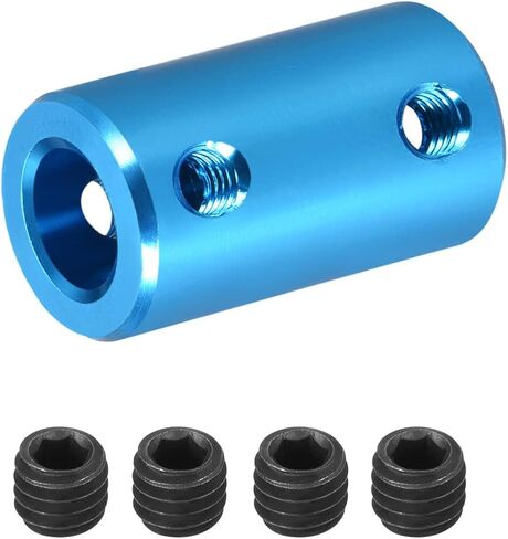 DMiotech 8-10mm L25XD16 Rigid Coupling Shaft Coupling Joint Connector w Screws Aluminum Alloy Motor Shaft Connector for 3D Printer Blue in Saudi Arabia