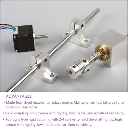 DMiotech 8-10mm L25XD16 Rigid Coupling Shaft Coupling Joint Connector w Screws Aluminum Alloy Motor Shaft Connector for 3D Printer Blue in Saudi Arabia