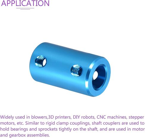 DMiotech 8-10mm L25XD16 Rigid Coupling Shaft Coupling Joint Connector w Screws Aluminum Alloy Motor Shaft Connector for 3D Printer Blue in Saudi Arabia