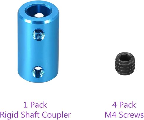 DMiotech 8-10mm L25XD16 Rigid Coupling Shaft Coupling Joint Connector w Screws Aluminum Alloy Motor Shaft Connector for 3D Printer Blue in Saudi Arabia