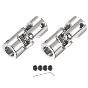 DMiotech 2 Pack 10mm to 10mm Rotatable Universal Steering Shaft U Joint Coupler Coupler Connector for Motor, 3D Printer, CNC Machine in Kuwait