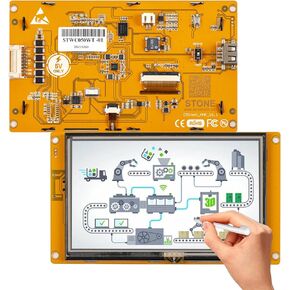 وحدة شاشة لمس اتش ام اي تي اف تي LCD ذكية 5.0 انش مع وحدة تحكم + برنامج للاستخدام الصناعي او اردوينو ESP32 (5 انش، WTVC050WT-01) in Kuwait
