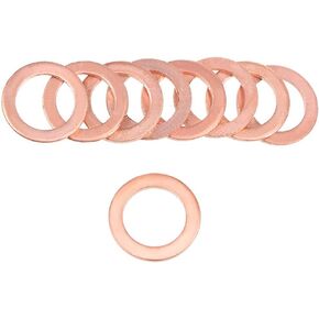 YXQ 14x20x1.5mm Copper Crush Washer Flat Ring Seal Gasket Fitting M14(30Pcs)