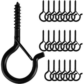 8 PCS Q-Hanger, Screw Hooks for Outdoor String Lights - Ceiling Hooks for Hanging Plants Wind Chimes, Safety Buckle Design, Windproof, 2.2 Inches