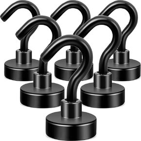 Neosmuk Magnetic Hooks, 30lb+ Heavy Duty Earth Magnets with Hook for Refrigerator, Extra Strong Cruise Hook for Hanging, Magnetic Hanger for Cabins, Grill (Bronze, Pack of 6) in Saudi Arabia