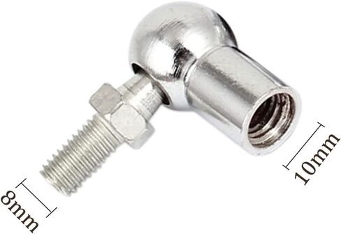 Kozelo 4pcs Angle Ball Joint - [M10x1.5 Right Female Thread, M8x1.25 Right Male Thread] Gas Spring Elbow Joint Fitting for Automotive, Hinged Door, Cupboard in Saudi Arabia