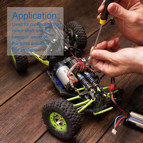 DMiotech 5 Pack 3.17mm to 3.17mm Rotatable Universal Steering Shaft U Joint Coupler Coupler Connector for Motor, 3D Printer, CNC Machine in Saudi Arabia