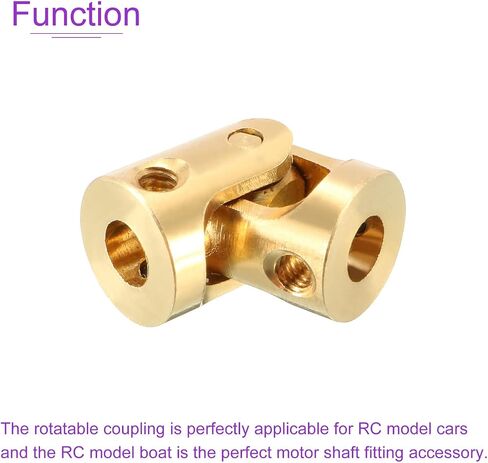 DMiotech 5 Pack 3mm to 3mm Inner Dia Rotatable Universal Steering Shaft U Joint Coupler L13 x D7 Coupler Connector W Screw for 3D Printer, CNC Machine in Saudi Arabia