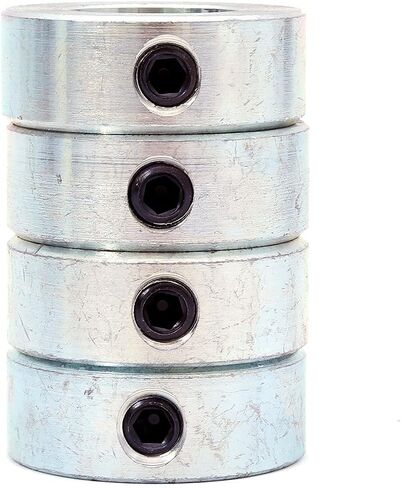 FKG 7/8" Bore Zinc Plated Shaft Collars Solid Steel Set Screws, Set of 4 in Saudi Arabia