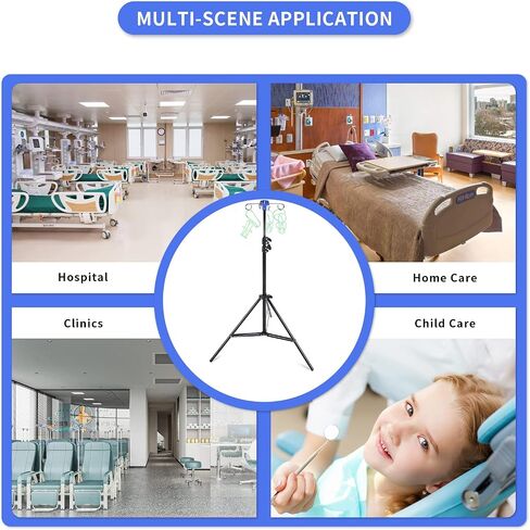 Portable IV Pole Drip Bag Stand Intravenous Foldable Pole Stand,Foldable IV Pole, IV Poles Portable, for Clinic Home Care Travel in Saudi Arabia