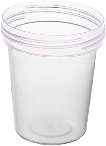 Specimen Cups with Leak Proof Screw on Lids - 4oz [Pack of 25] Clear Non-Sterile Urine Sample Jars - Containers for Safe Pee, Stool, Semen Sample Collection for Testing (25) in Saudi Arabia