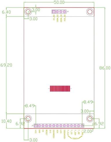 HiLetgo 2.4" SPI TFT LCD Display 2.4 Inch ILI9341 Touch Panel LCD ILI9341 240x320 5V 3.3V in Kuwait