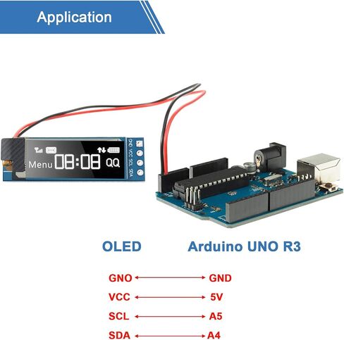 5 قطع I2C وحدة عرض 0.91 بوصة I2C OLED وحدة عرض I2C OLED شاشة سائق تيار مستمر 3.3 فولت ~ 5 فولت (لون العرض الأبيض) in Saudi Arabia