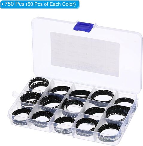 PATIKIL 0603، 0805، 1206 رقائق الثنائيات الباعثة للضوء، 750 قطعة 1.8-3 فولت مصابيح LED ثنائية للتركيب على السطح DIY، استبدال الأجزاء، 5 ألوان in Kuwait