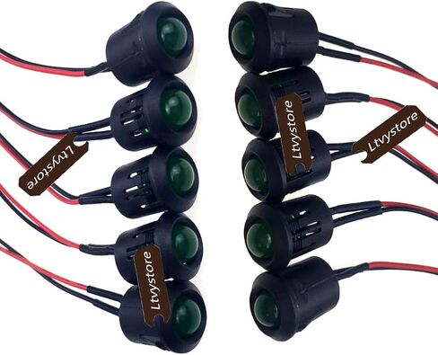 Ltvystore 55 قطعة 8 مم 24 فولت ألوان متنوعة LED سلكية مسبقًا مصباح إضاءة سلكي مسبقًا صمام ثنائي باعث للضوء وحامل بطارية 9 فولت مشبك تثبيت على كابل الموصل in Saudi Arabia