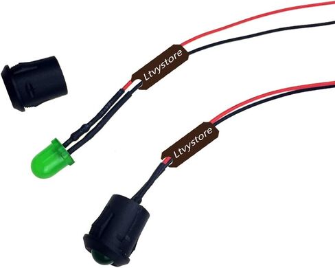 Ltvystore 55 قطعة 8 مم 24 فولت ألوان متنوعة LED سلكية مسبقًا مصباح إضاءة سلكي مسبقًا صمام ثنائي باعث للضوء وحامل بطارية 9 فولت مشبك تثبيت على كابل الموصل in Saudi Arabia