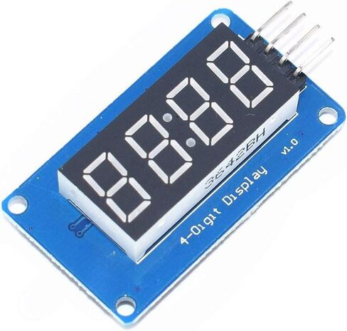 DAOKI 5 قطعة وحدة عرض LED TM1637 7 قطعة 4 بت ساعة الأنود المشتركة أنبوب رقمي أحمر لاردوينو مع كابل دوبونت ذكر إلى أنثى 8 دبوس in Saudi Arabia