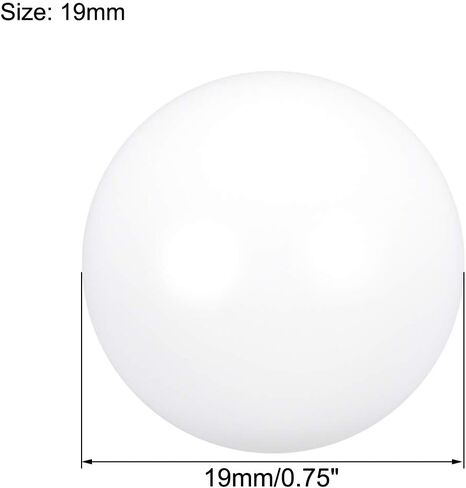 uxcell PTFE Ball, 19mm Diameter, Ground Finish, Diaphragm Pneumatic Pump White, 5pcs in Saudi Arabia