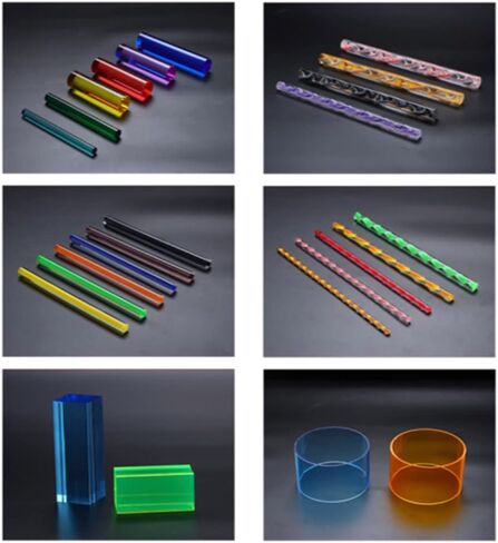 Fielect الأحمر خط مستقيم الاكريليك قضيب مستدير القياسية شبكي التسامح خفيفة الوزن DIY بها بنفسك 10 مللي متر قطر 250 مللي متر ارتفاع 1 قطعة in Kuwait