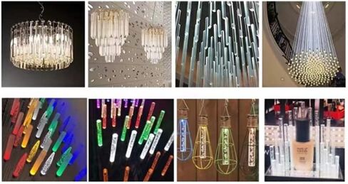 Fielect الأحمر خط مستقيم الاكريليك قضيب مستدير القياسية شبكي التسامح خفيفة الوزن DIY بها بنفسك 10 مللي متر قطر 250 مللي متر ارتفاع 1 قطعة in Kuwait