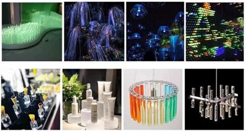 Fielect الأحمر خط مستقيم الاكريليك قضيب مستدير القياسية شبكي التسامح خفيفة الوزن DIY بها بنفسك 10 مللي متر قطر 250 مللي متر ارتفاع 1 قطعة in Kuwait