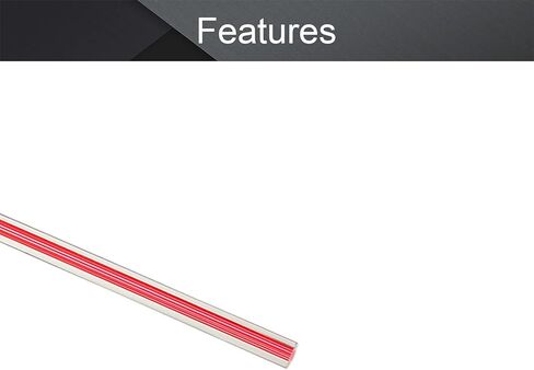 Fielect الأحمر خط مستقيم الاكريليك قضيب مستدير القياسية شبكي التسامح خفيفة الوزن DIY بها بنفسك 10 مللي متر قطر 250 مللي متر ارتفاع 1 قطعة in Kuwait