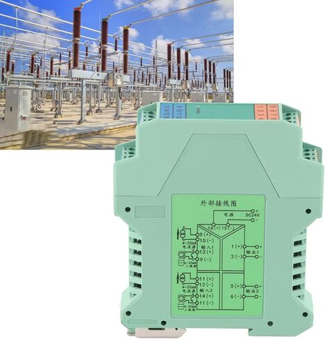 Signal Isolator, 2 in 2 Out Current Signal Isolator Transmitter Wide Application DC 4-20mA Output for PLC in Saudi Arabia