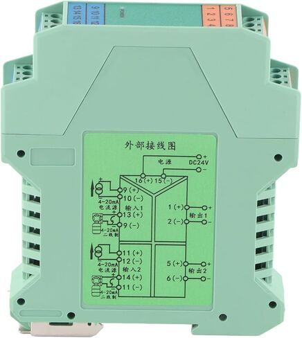 Signal Isolator, 2 in 2 Out Current Signal Isolator Transmitter Wide Application DC 4-20mA Output for PLC in Saudi Arabia