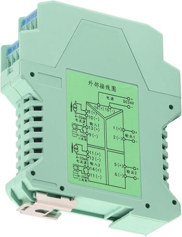 Signal Isolator, 2 in 2 Out Current Signal Isolator Transmitter Wide Application DC 4-20mA Output for PLC in Saudi Arabia