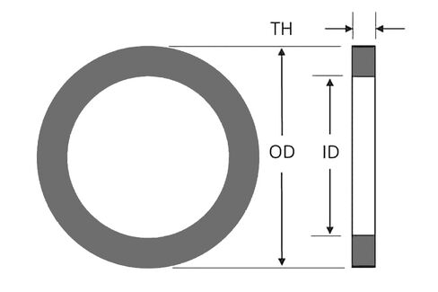 حشية Kamlock™ مغلفة مقاس 1-1/4 بوصة، FEP Viton، أسود (عبوة من 10 قطع) in Saudi Arabia