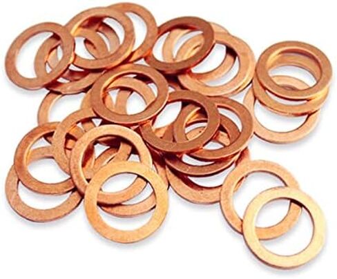 حلقة إغلاق نحاسية مسطحة من LUOQIUFA M18، 18 مم ID 24 مم OD 1.5 مم حشية إغلاق مترية، 20 قطعة in Kuwait