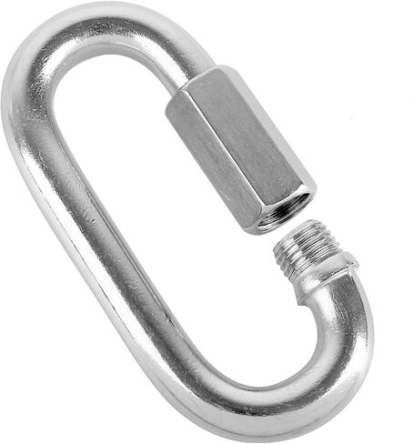 12 Packs Quick Link M4 4MM Stainless Steel Chain Connector by KINJOEK, Heavy Duty D Shape Locking Looks for Carabiner, Hammock, Camping and Outdoor Equipment, Max. Load 500 Lb in Kuwait