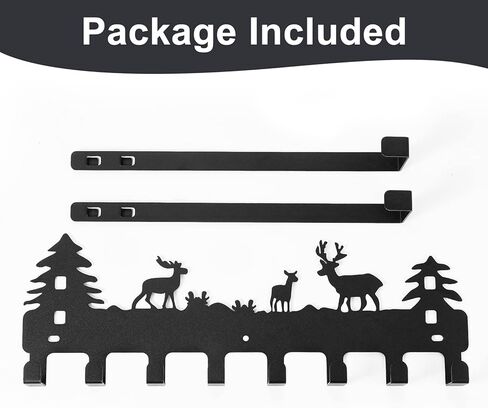 WIEMELIER شماعة ملابس فوق الباب، خطاف منشفة لغرفة الاستحمام، خطاف فوق الباب، أسود 8 خطافات (1) in Kuwait