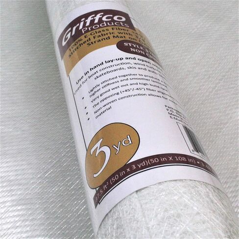 (ملفوف) 1708 ثنائي المحور (+45 درجة/-45 درجة) ألياف زجاجية مخيطة بوزن 3/4 أونصة. حصيرة على جانب واحد - عرض 3 ياردات × 50 بوصة، ملفوفة (متوافقة مع الإيبوكسي والبوليستر) in Kuwait