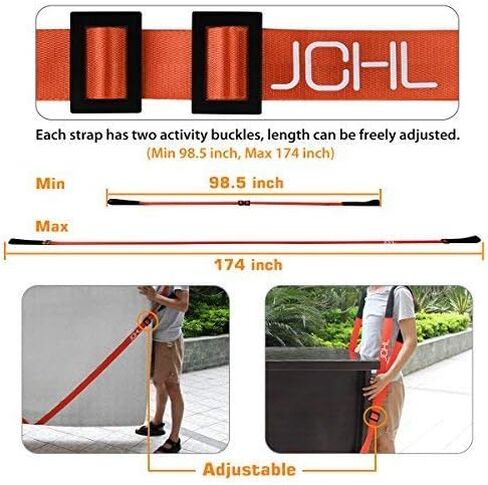 Moving Straps Moving and Lifting System for 2 Mover Adjustable Shoulder Lifting 4 Buckles Easily Move Lift Carry Secure Furniture Appliances Heavy Objects in Kuwait