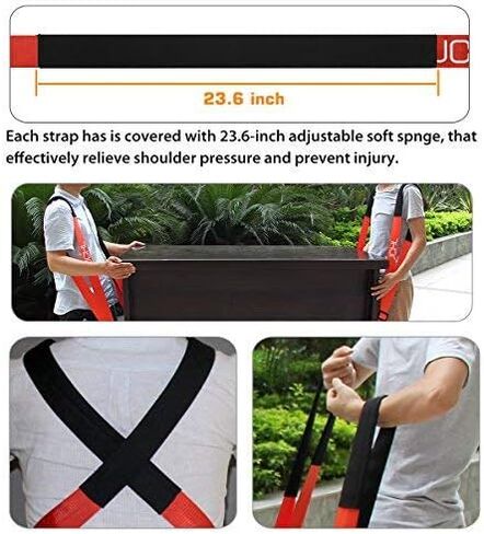 Moving Straps Moving and Lifting System for 2 Mover Adjustable Shoulder Lifting 4 Buckles Easily Move Lift Carry Secure Furniture Appliances Heavy Objects in Kuwait
