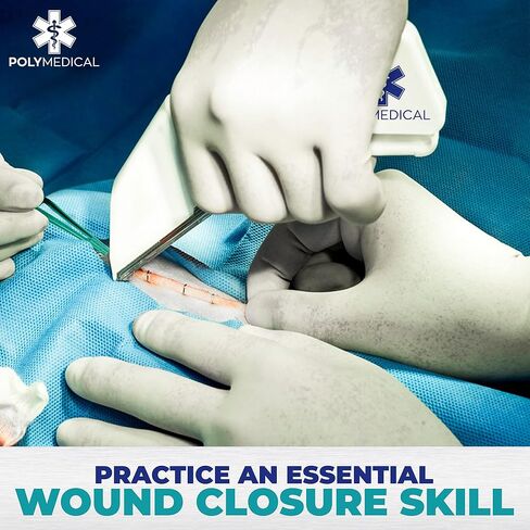 طقم دبابيس للجلد للاستعمال مرة واحدة مكون من 8 قطع بديل لخيوط الخياطة - 110 أسلاك، 2 أداة إزالة الدباسة + 4 ملقط بلاستيكي للتخييم في الهواء الطلق، والبقاء على قيد الحياة في حالات الطوارئ، والإسعافات الأولية، وتدريب الطبيب البيطري في حالات الطوارئ in Kuwait